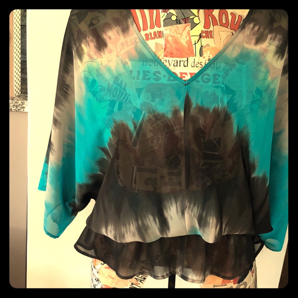 INC Dip Dye Blouse. Size 8.